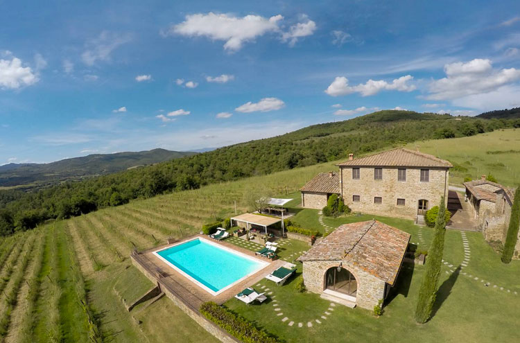 Chianti countryside, Tuscany Now and More villa with swimming pool