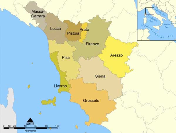 Tuscan map